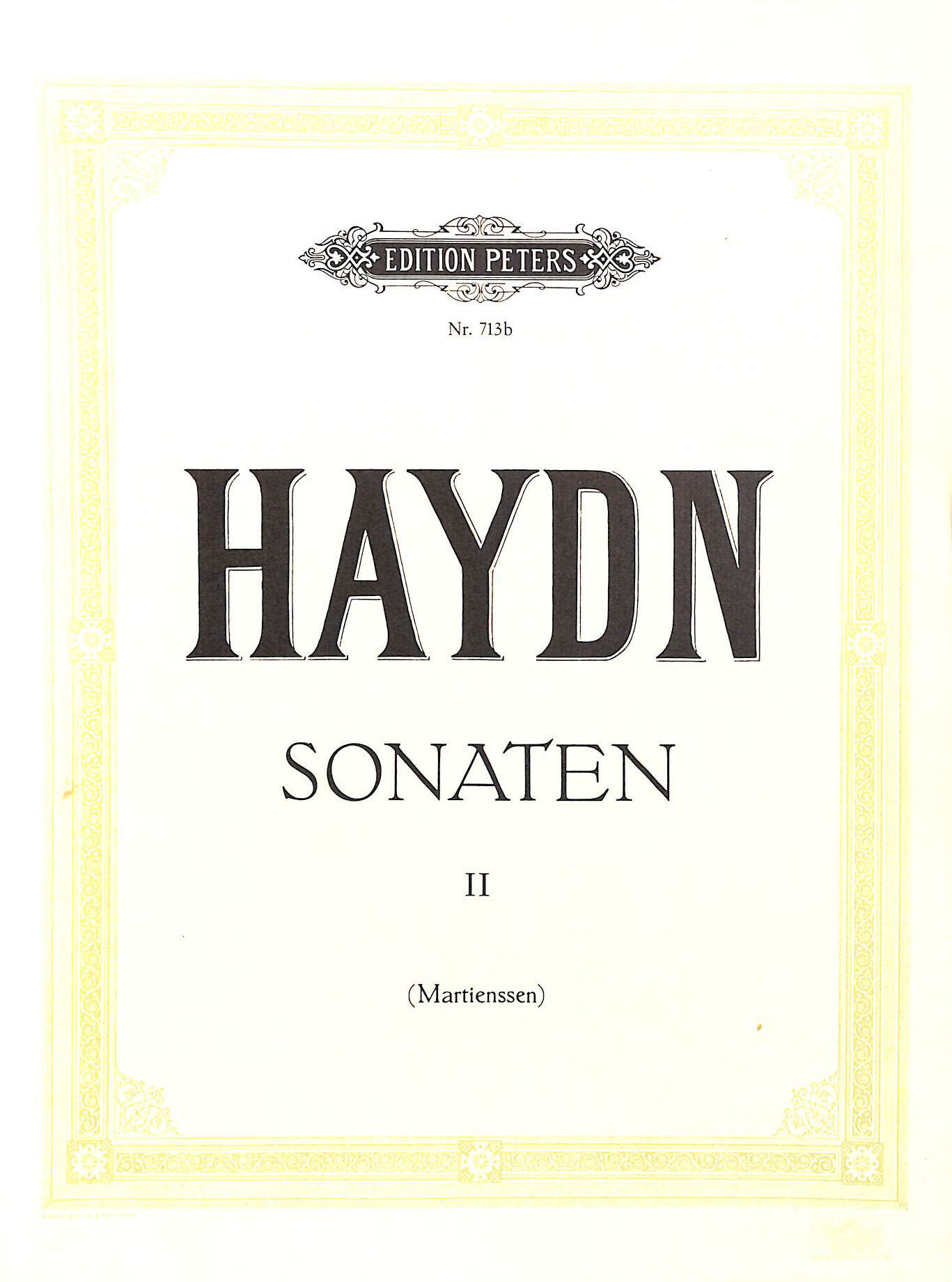 Image for Haydn: Sonatas Vol. 2 (Piano Solo) (EP713B) (Edition Peters, 2) Haydn: Sonatas Vol. 2 (Piano Solo) (EP713B) (Edition Peters, 2)