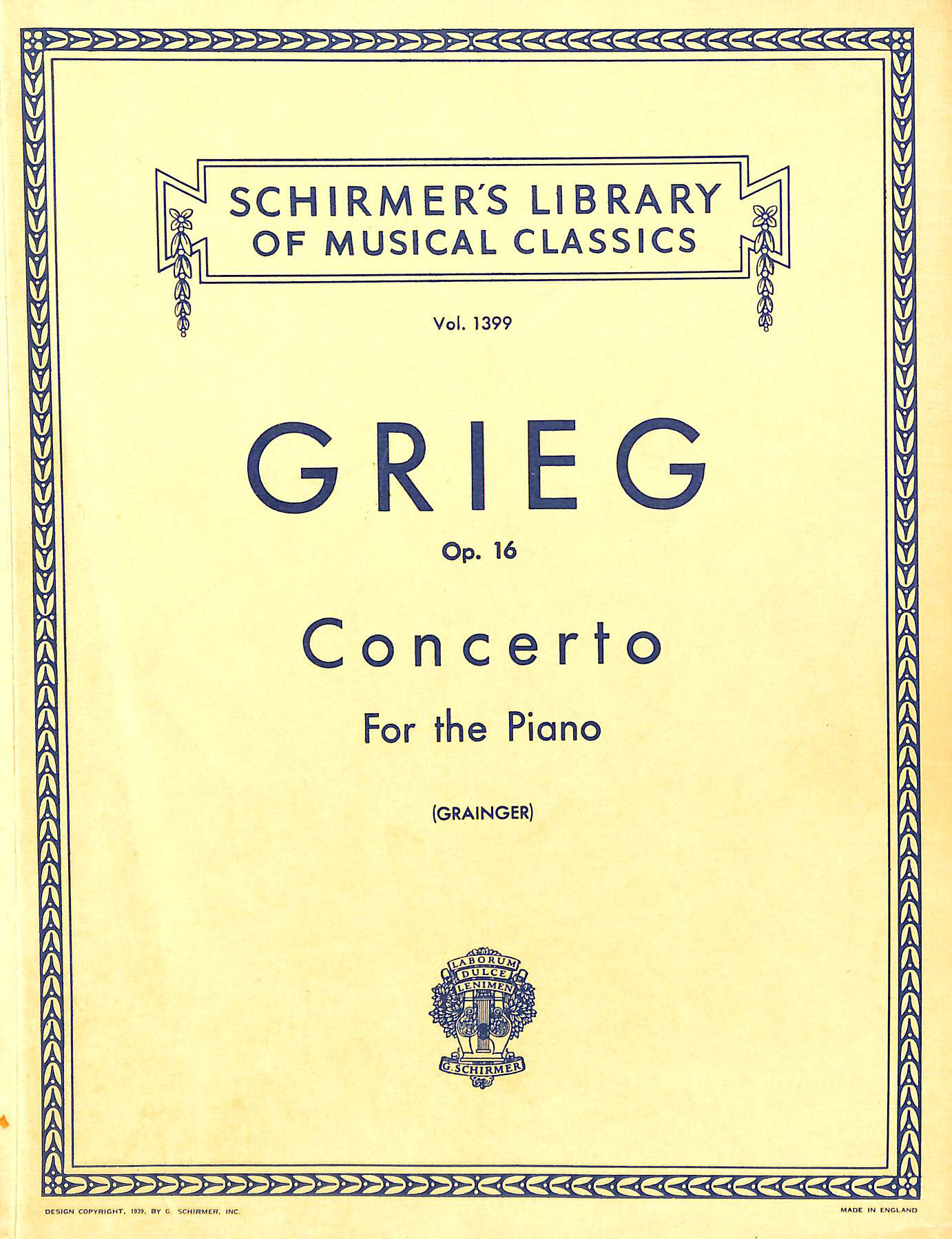 Image for Grieg Piano Concerto Op.16 2 Pianos Grieg Piano Concerto Op.16 2 Pianos