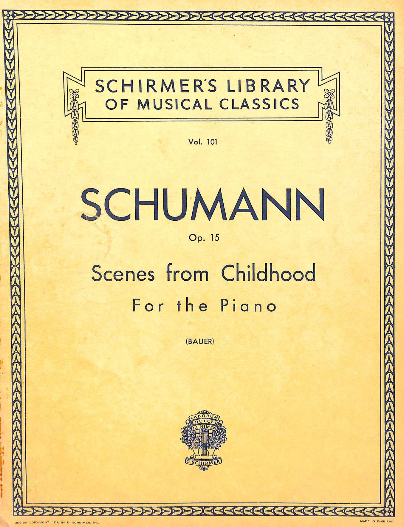 Schumann: Scenes From Childhood, Op. 15 Kinderszenen - Volume 101