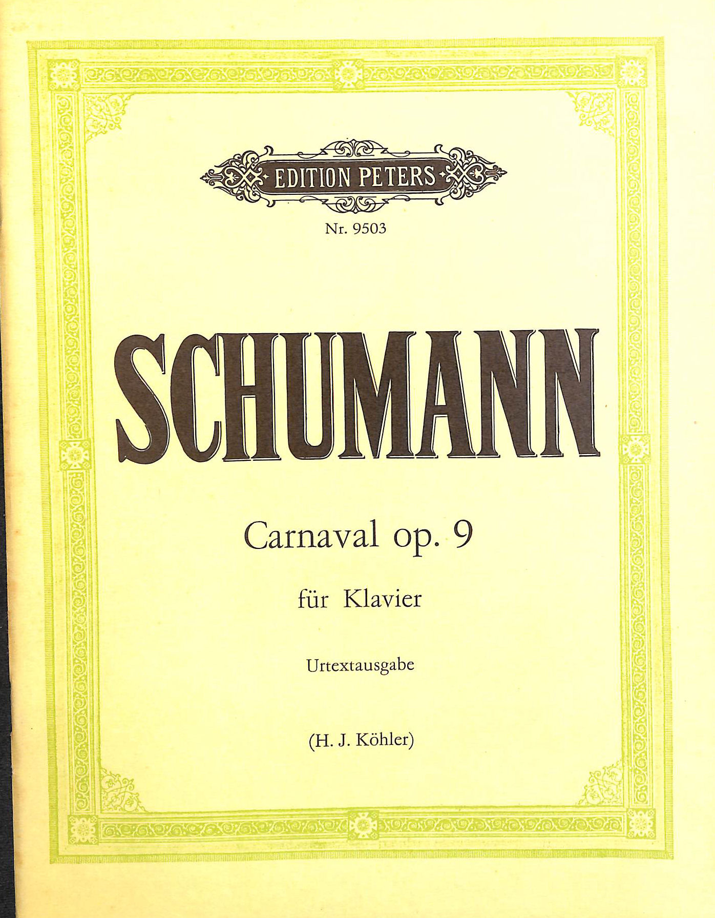 Schumann: Carnaval Op.9 (Piano Solo) (EP9503) (Edition Peters)
