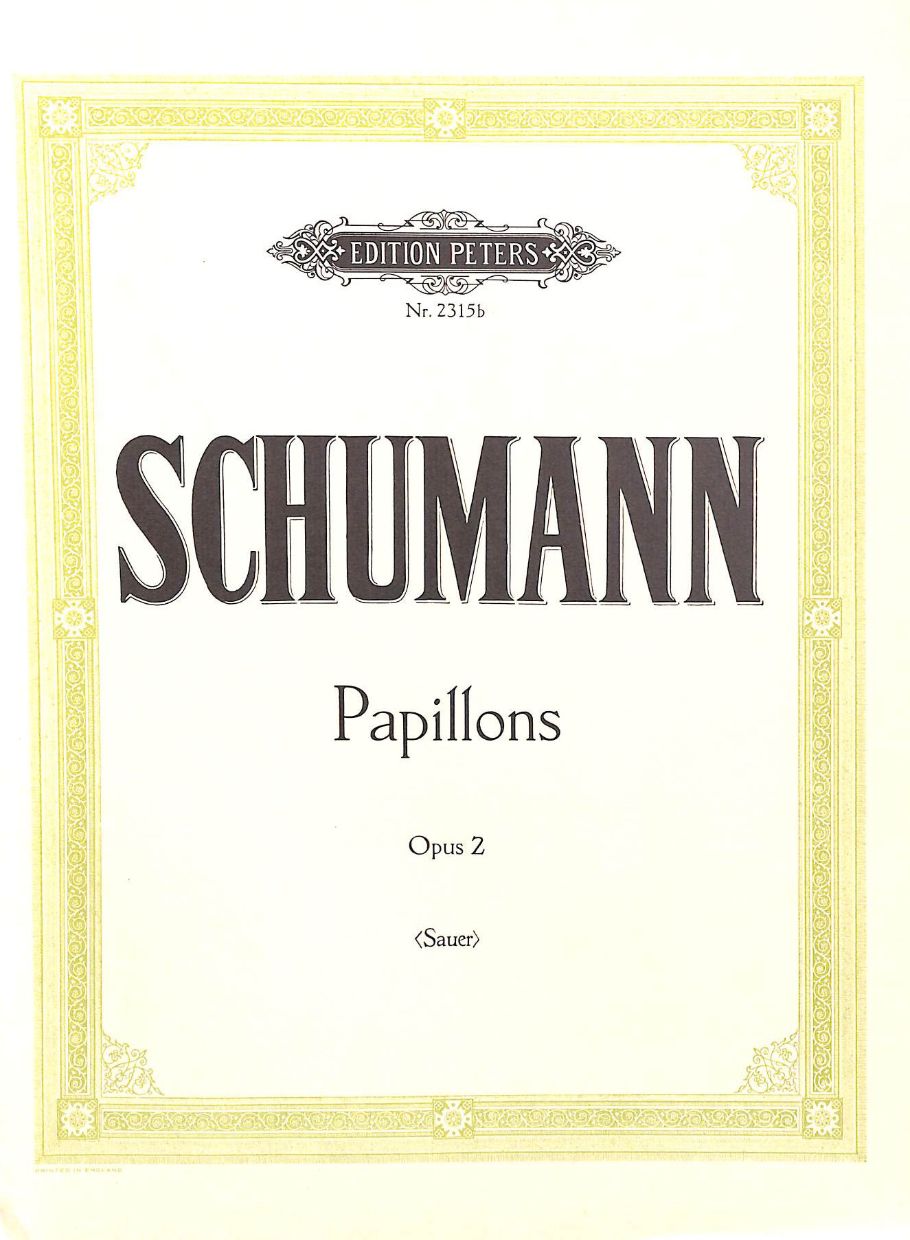 Schumann: Papillons Op.2: (Piano Solo) (EP9506) (Edition Peters)