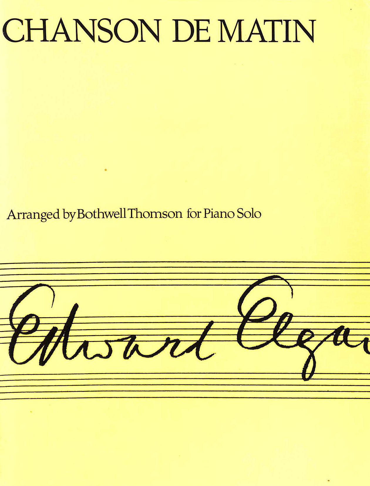 Chanson de Matin Op.15 No.2. Piano solo