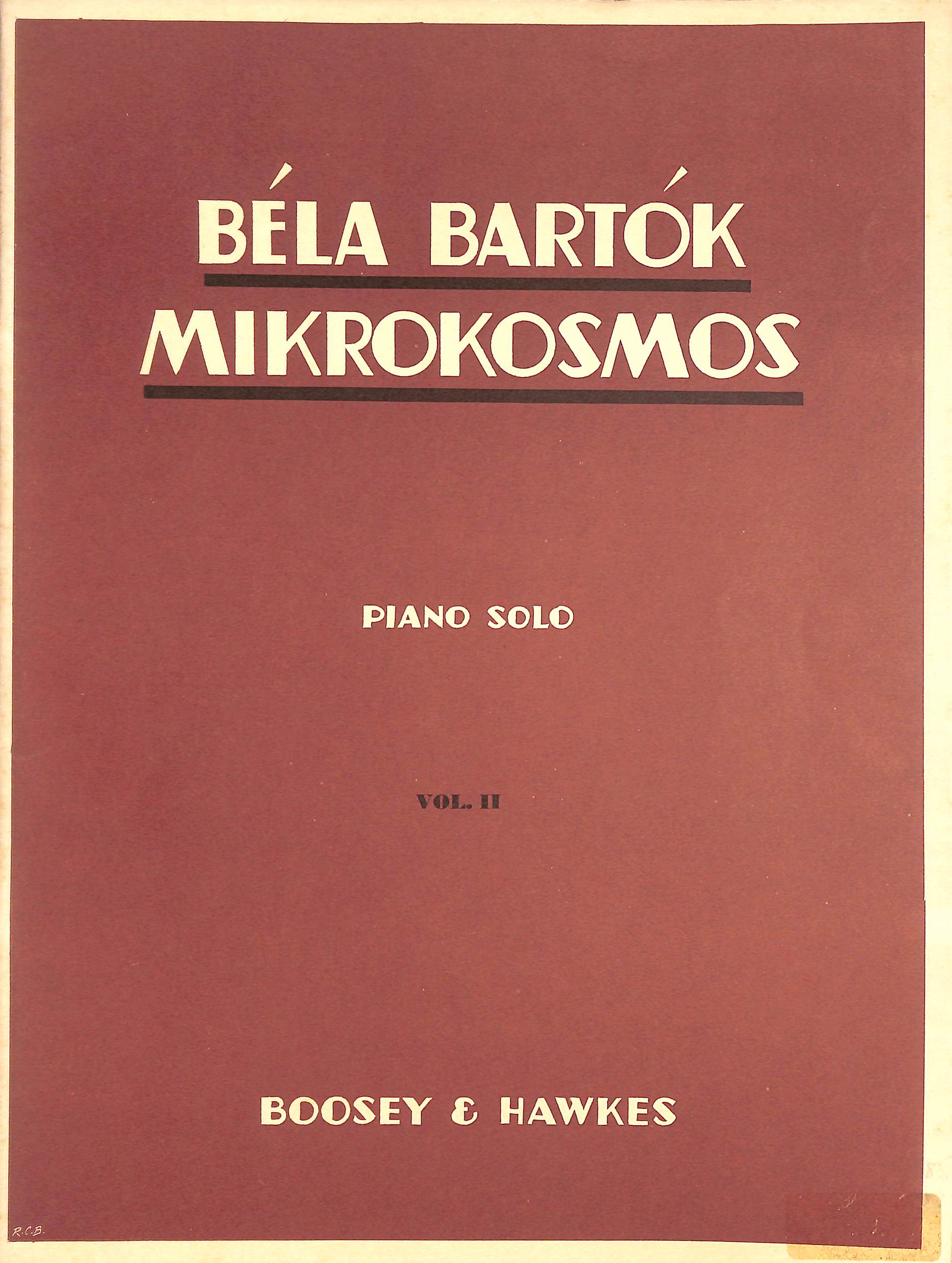 Bela Bartok Mikrokosmos Piano Solo Vol. 2