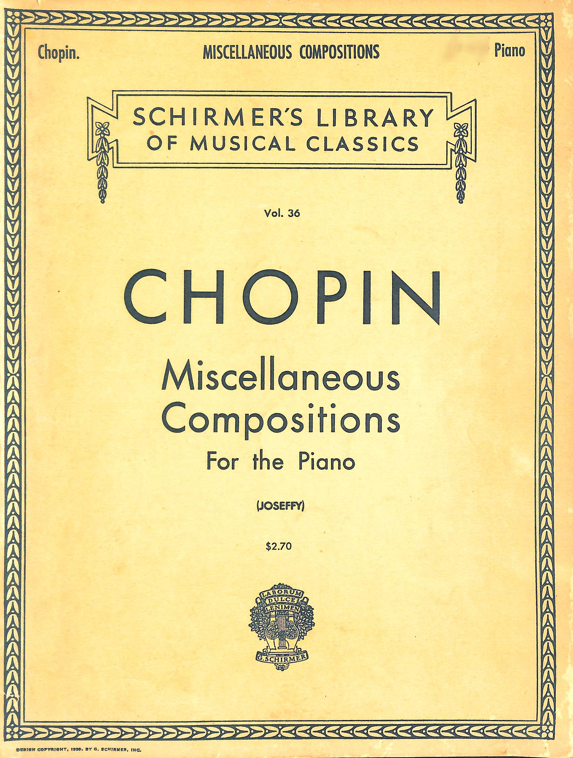 Chopin: Miscellaneous Compositions for the Piano