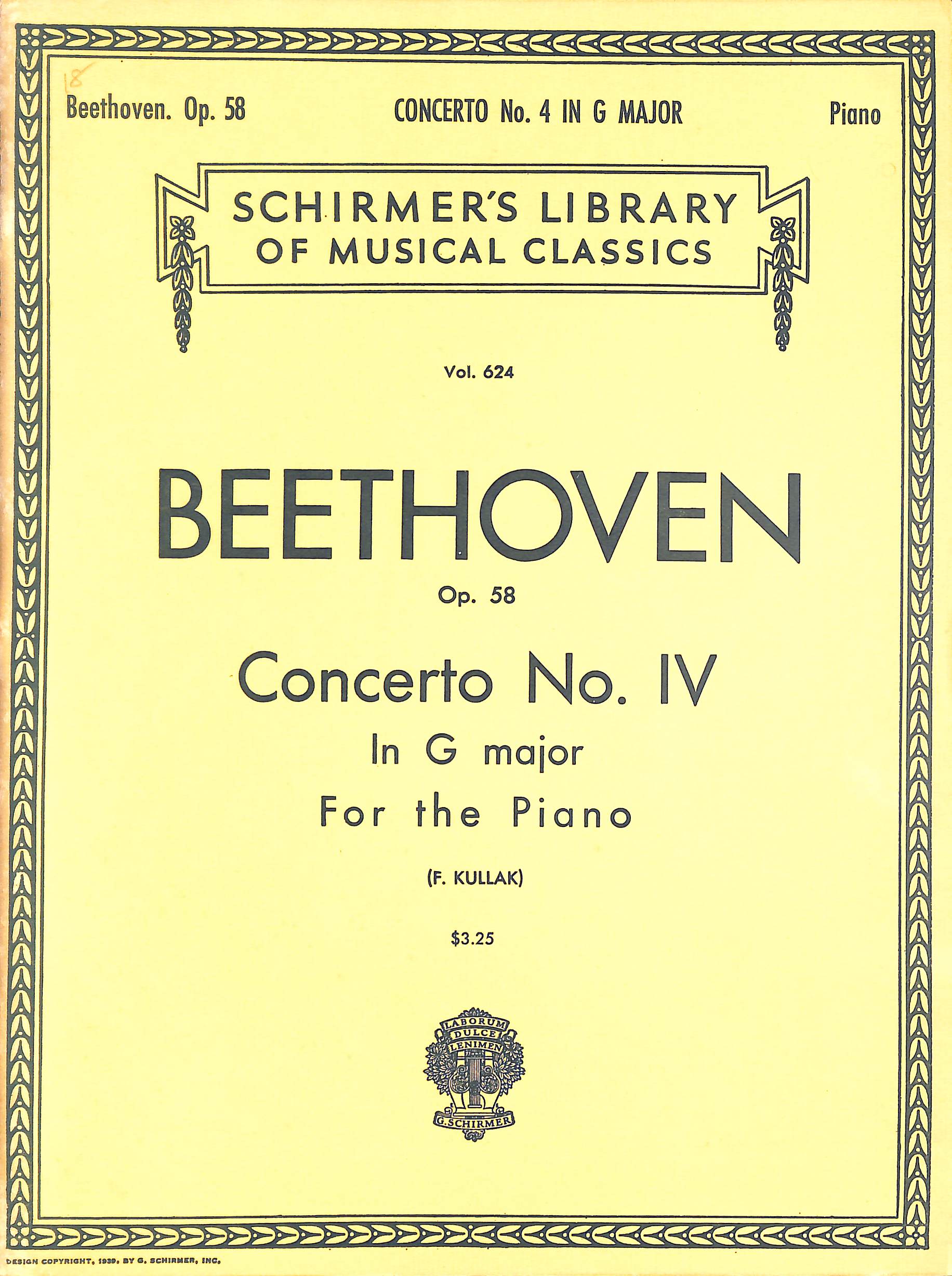 Concerto No IV - In G Major For The Piano