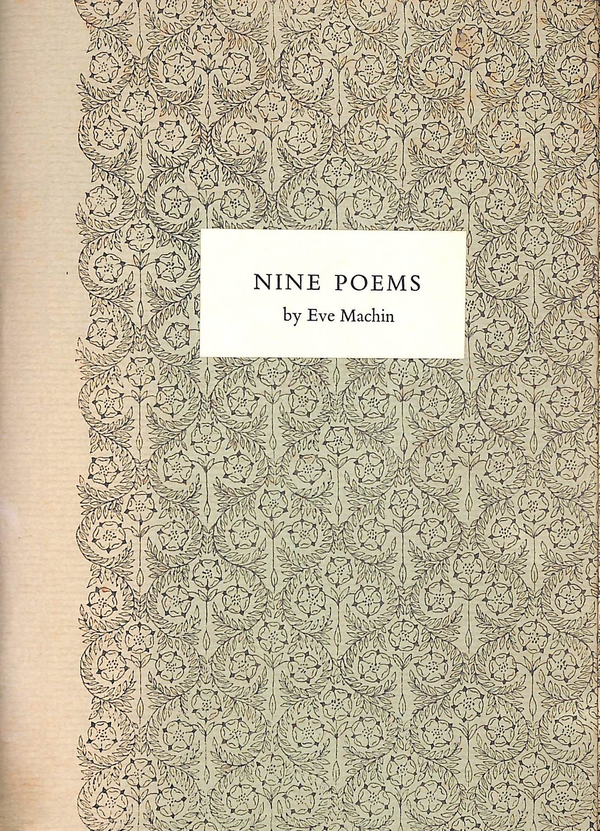 Nine Poems, Signed Limited edition Copy
