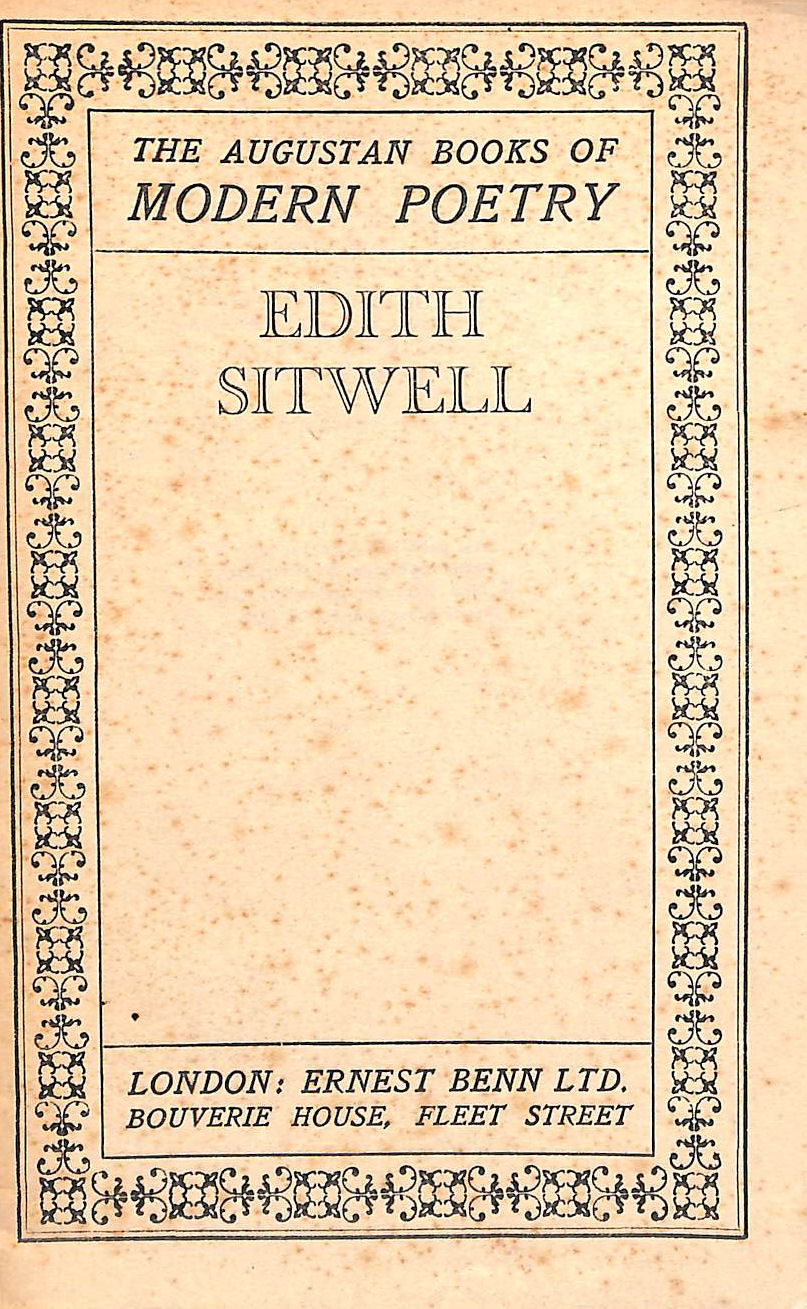 The Augustan Books of Modern Poetry : Edith Sitwell