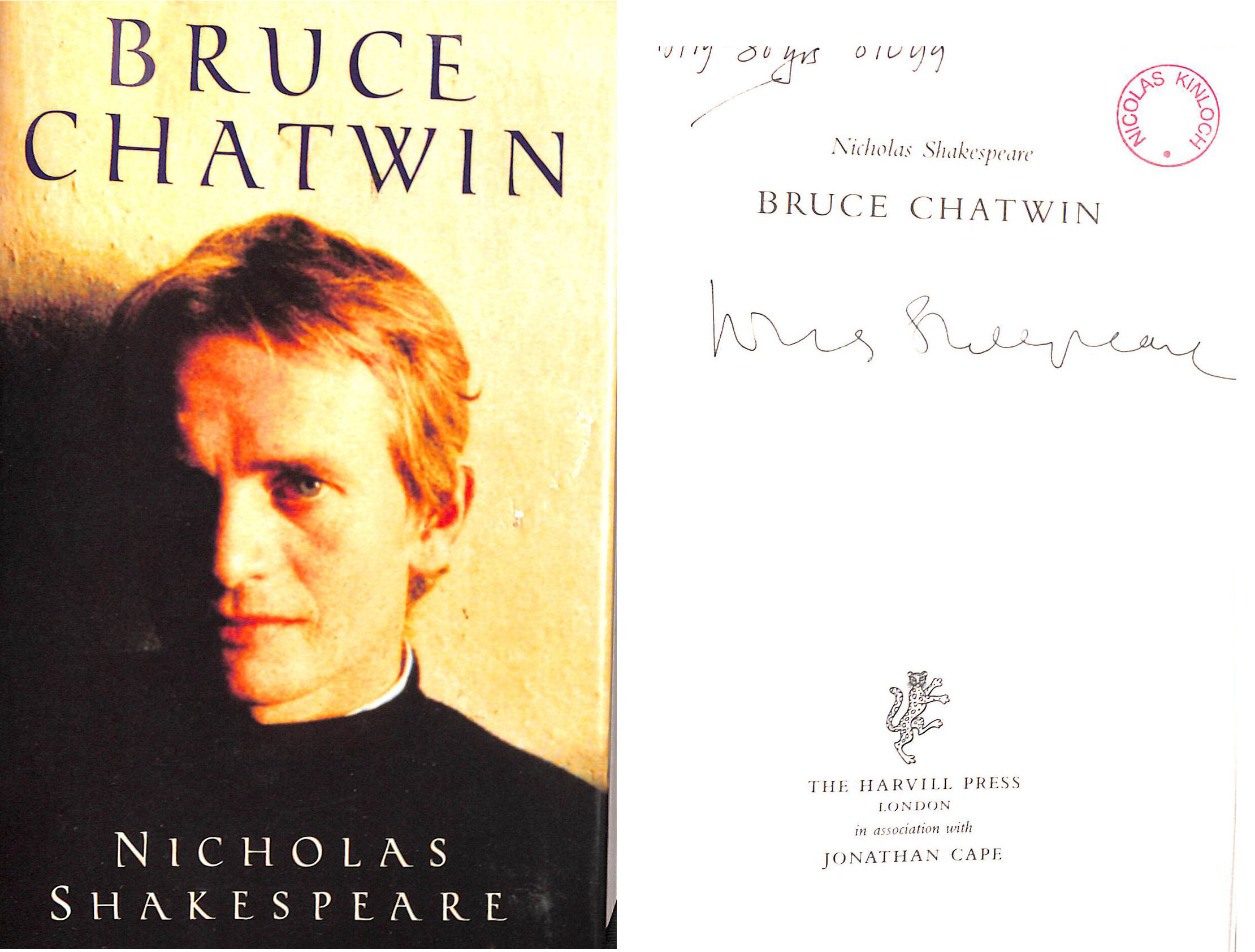 Bruce Chatwin. Signed by the author.