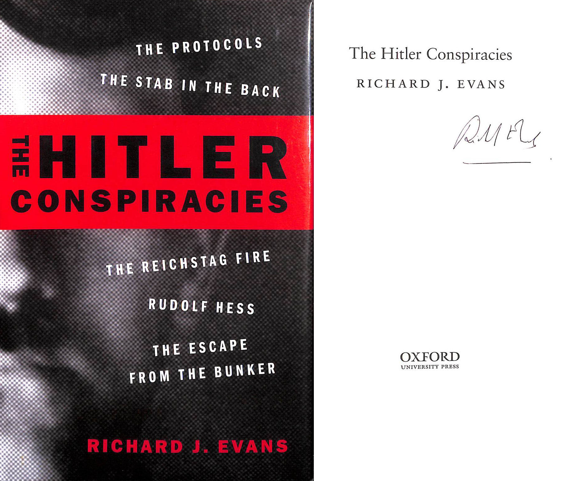 The Hitler Conspiracies. Signed by the author.