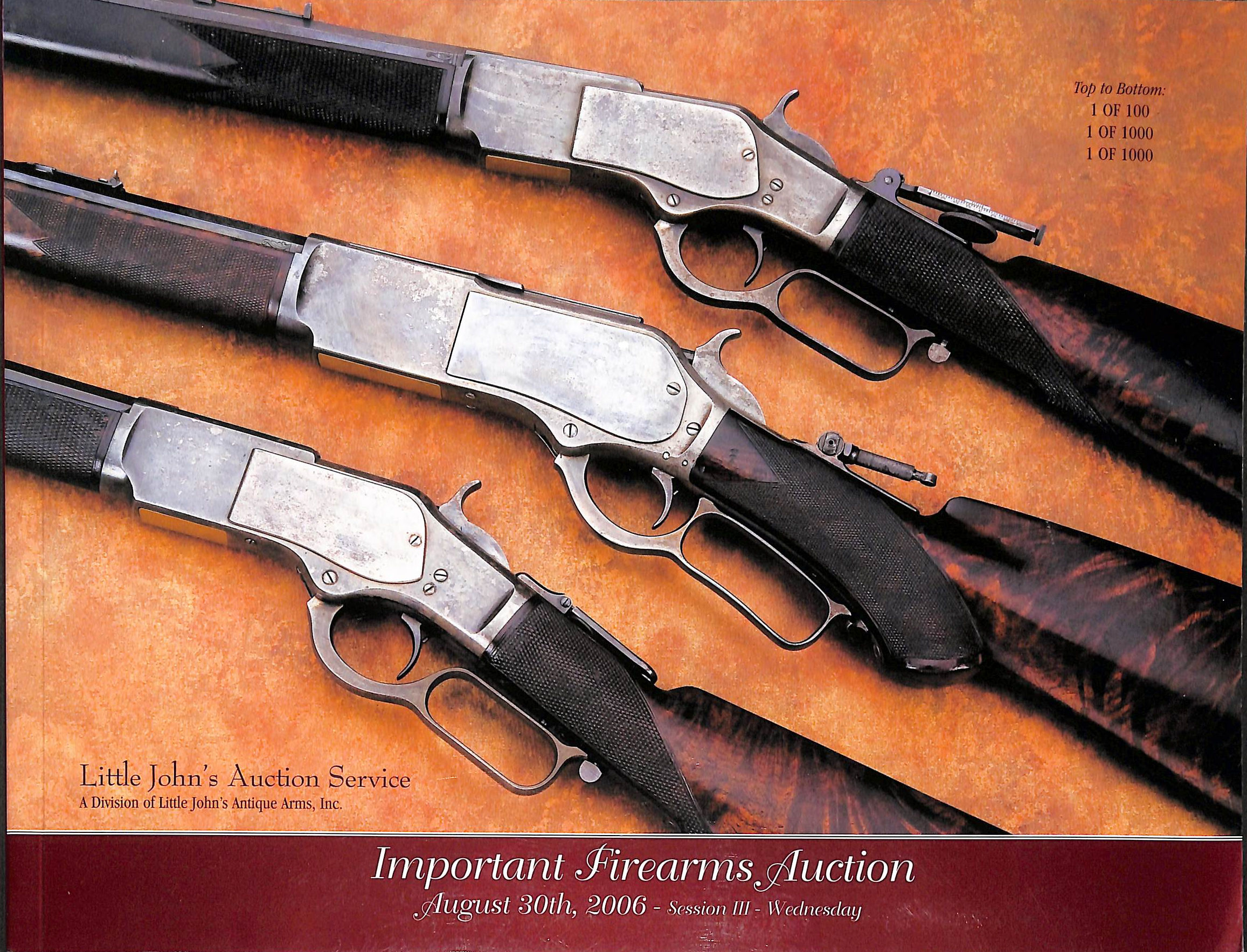 Image for Important Firearms Auction August 30th 2006 Session III Wednesday Important Firearms Auction August 30th 2006 Session III Wednesday