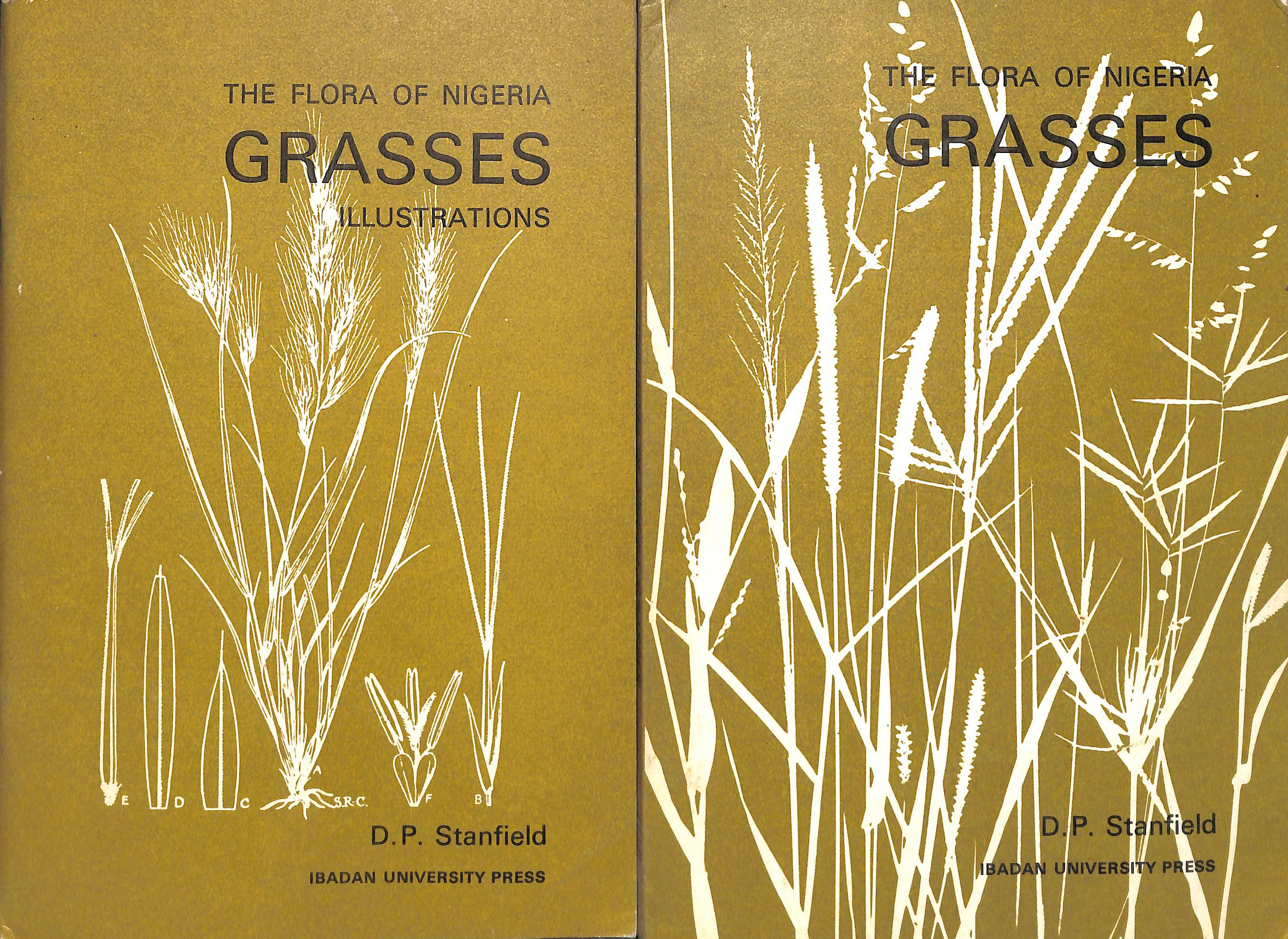 Grasses, 2 books, text and illustrations, gift inscription by the author