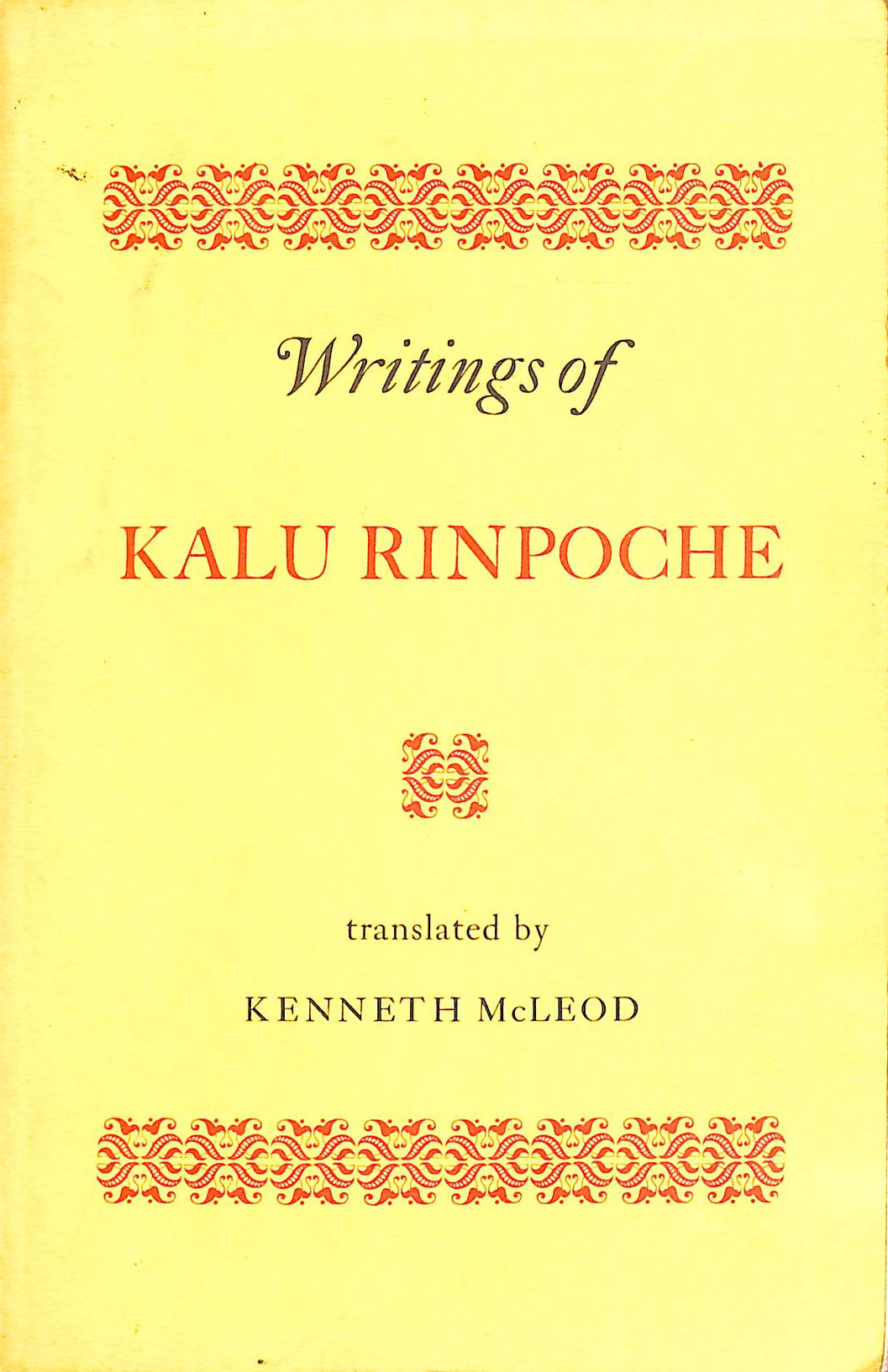 Writings of Kalu Rinpoche