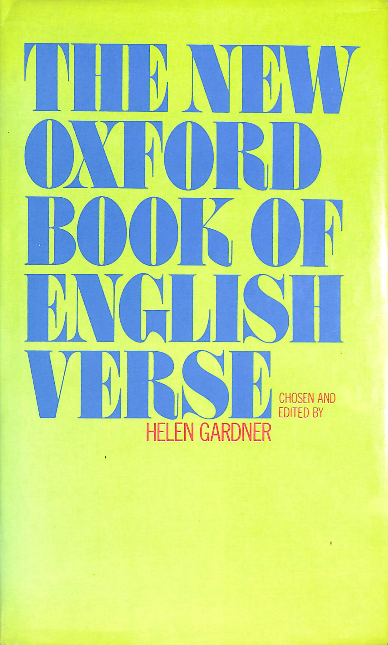The New Oxford Book of English Verse, 1250-1950