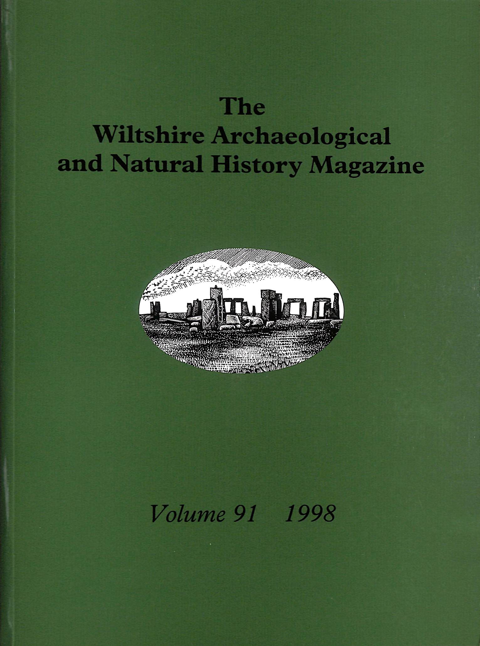 Image for The Wiltshire Archaeological and Natural History Magazine Volume 91 1998 The Wiltshire Archaeological and Natural History Magazine Volume 91 1998