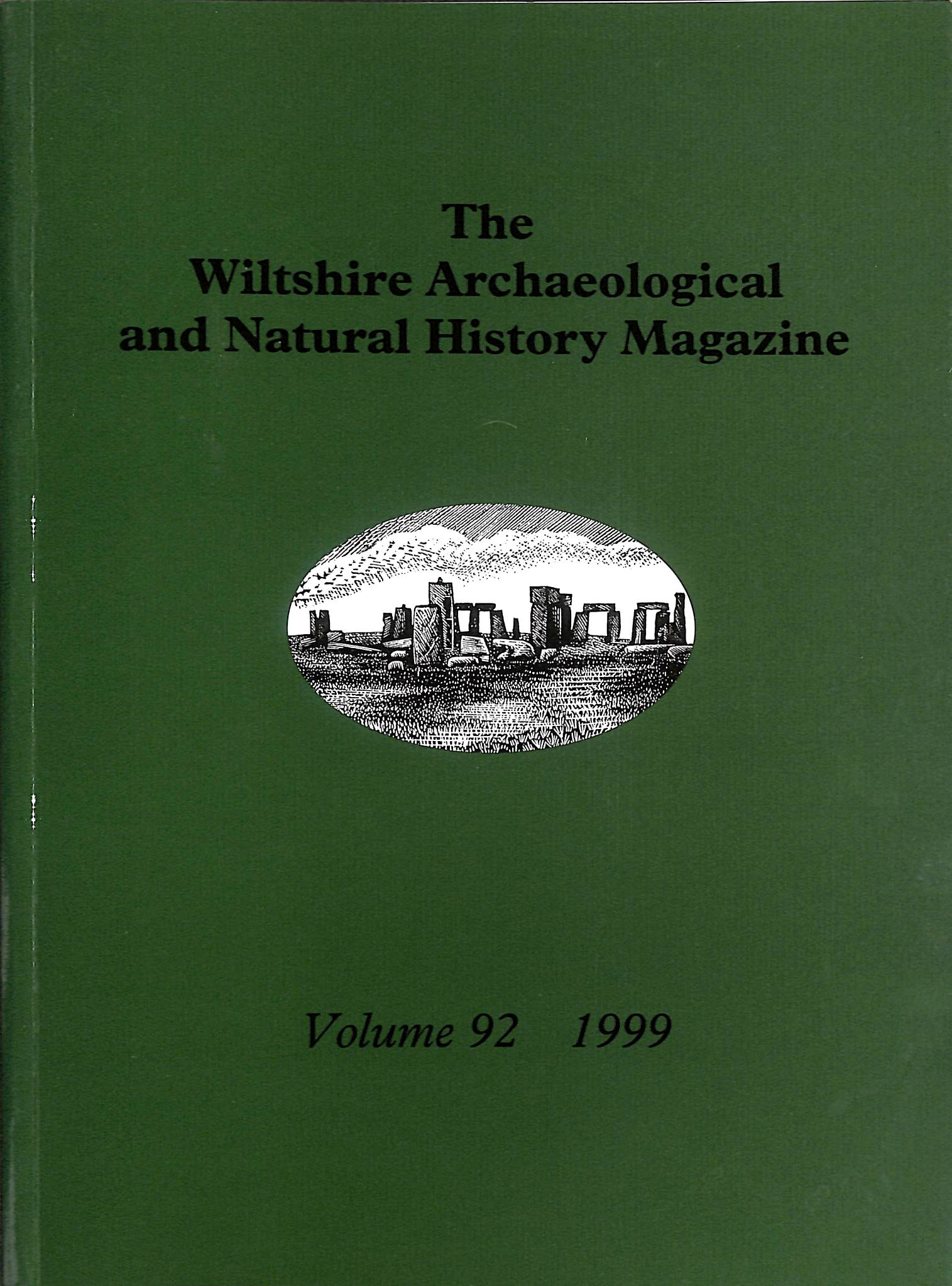 Image for The Wiltshire Archaeological and Natural History Magazine Volume 92 1999 The Wiltshire Archaeological and Natural History Magazine Volume 92 1999